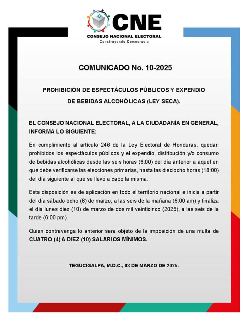 Comunicado CNE